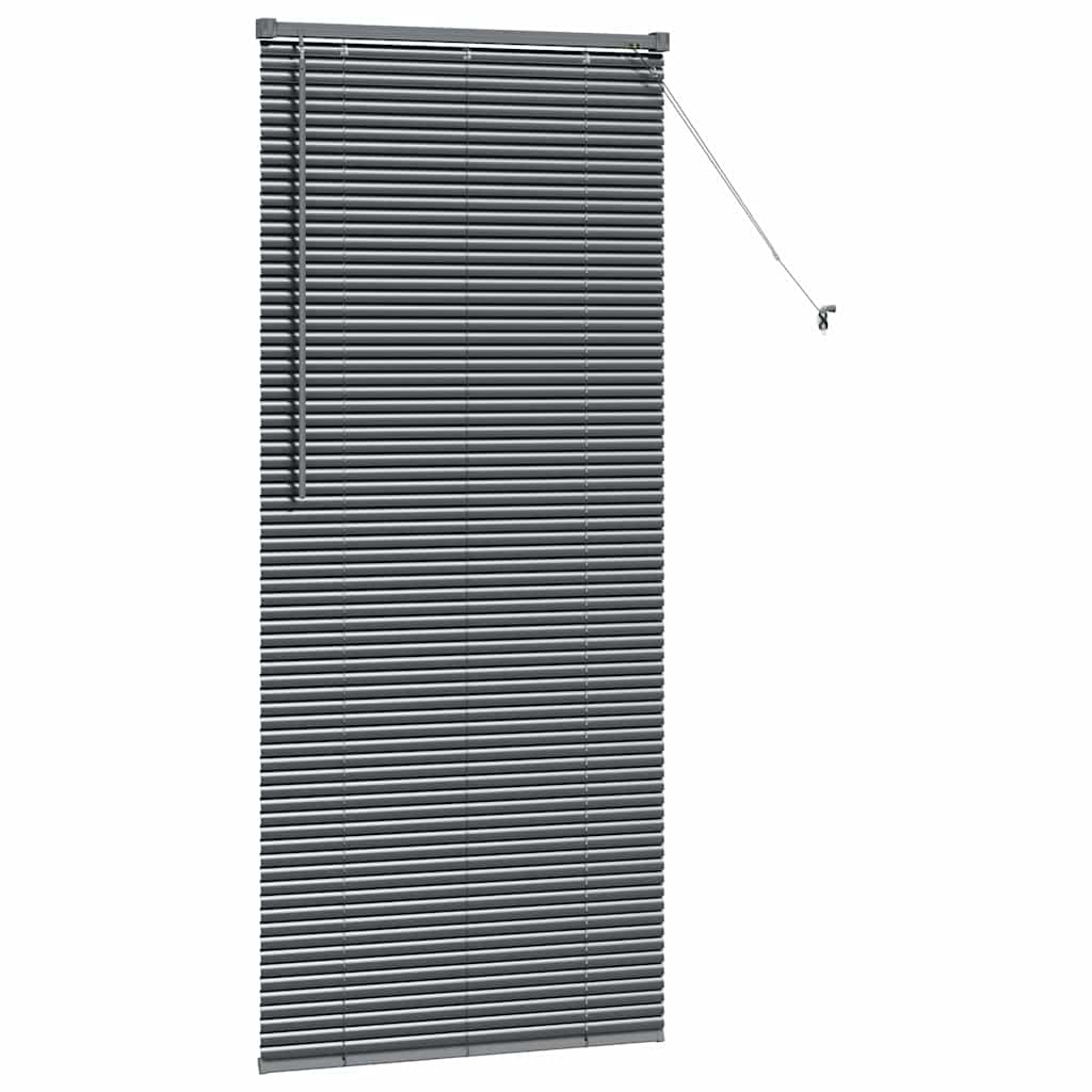 Window Blind with Curtains Manual Dark grey Aluminium